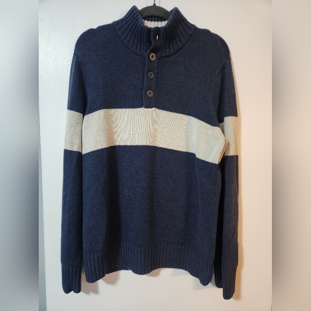 Denver Hayes Quarter-Button Knit Sweater